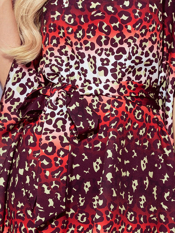 numoco Numoco SOFIA Schmetterlingskleid mit Taillenband