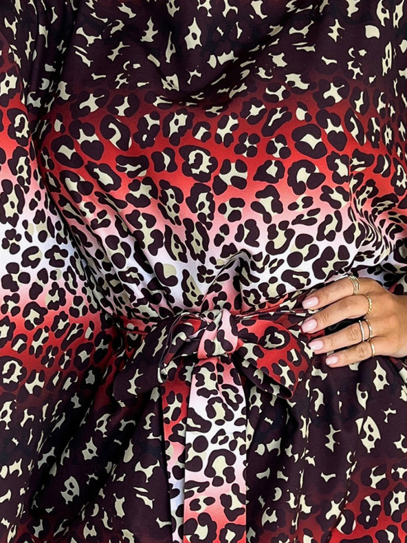 numoco Numoco SOFIA Schmetterlingskleid mit Taillenband