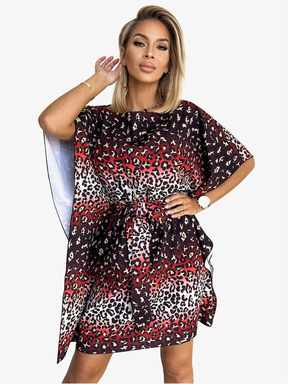 numoco Numoco SOFIA Schmetterlingskleid mit Taillenband