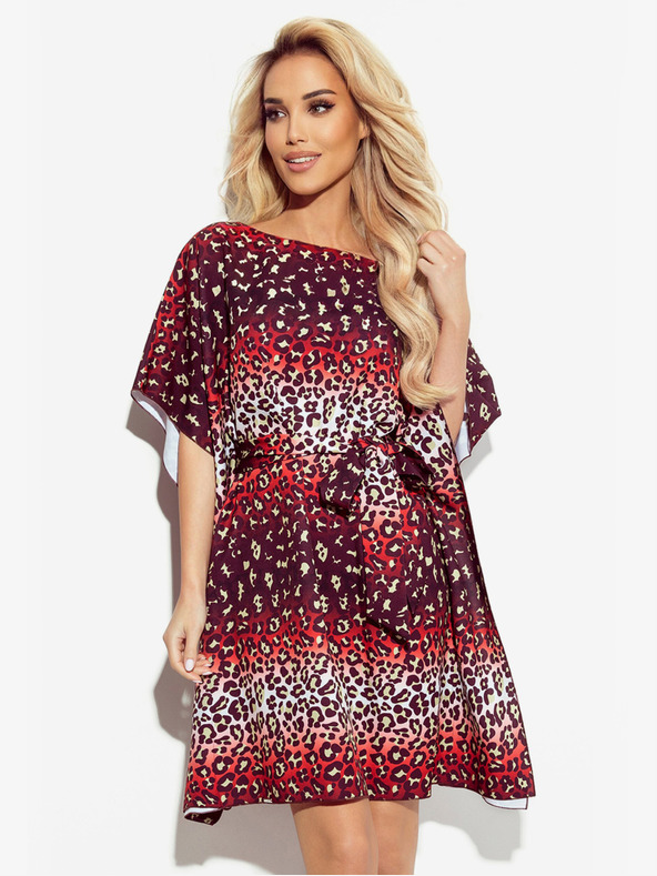 numoco Numoco SOFIA Schmetterlingskleid mit Taillenband