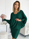 numoco Fledermauskleid - grün mit Glitzer Numoco