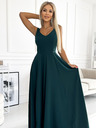 numoco Langes elegantes Kleid mit Dekolleté - grün Numoco CINDY