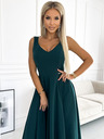 numoco Langes elegantes Kleid mit Dekolleté - grün Numoco CINDY