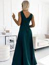 numoco Langes elegantes Kleid mit Dekolleté - grün Numoco CINDY