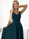 numoco Langes elegantes Kleid mit Dekolleté - grün Numoco CINDY
