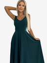 numoco Langes elegantes Kleid mit Dekolleté - grün Numoco CINDY