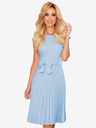 numoco Plissee-Kleid mit kurzen Ärmeln - hellblau Numoco LILA