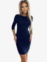numoco Klassisches Kleid mit Rückenausschnitt - dunkelblau mit Glitter Numoco ELEONORA
