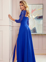 numoco Elegantes langes Spitzenkleid mit Sweetheart-Ausschnitt - blau Numoco AMBER