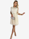 numoco Kleid mit Spitze und goldenem Gürtel - beige Numoco GRETA
