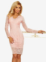 numoco Spitzenkleid mit Ausschnitt - pastellrosa Numoco
