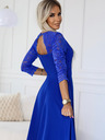 numoco Elegantes langes Spitzenkleid mit Sweetheart-Ausschnitt - blau Numoco AMBER