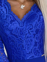 numoco Elegantes langes Spitzenkleid mit Sweetheart-Ausschnitt - blau Numoco AMBER