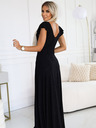 numoco Glitzerndes langes Kleid mit Sweetheart-Ausschnitt - schwarz Numoco CRYSTAL