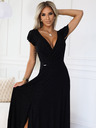 numoco Glitzerndes langes Kleid mit Sweetheart-Ausschnitt - schwarz Numoco CRYSTAL