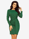 numoco Kleid mit breitem Gürtel - dunkelgrün Numoco