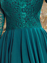 numoco Exklusives Kleid mit Spitze - grün Numoco NICOLLE