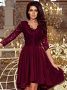 numoco Exklusives Kleid mit Spitze - pflaumenfarben Numoco NICOLLE