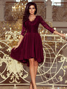 numoco Exklusives Kleid mit Spitze - pflaumenfarben Numoco NICOLLE