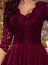 numoco Exklusives Kleid mit Spitze - pflaumenfarben Numoco NICOLLE