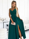 numoco Elegantes langes trägerloses Maxikleid - grün Numoco CHIARA