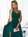 numoco Elegantes langes trägerloses Maxikleid - grün Numoco CHIARA