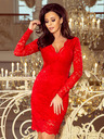 numoco Spitzenkleid mit Ausschnitt - Rot Numoco