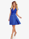 numoco Kleid mit Ausschnitt und Spitze - Blau Numoco ANNA