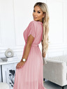 numoco Plissiertes Midikleid mit breitem Gürtel - schmutziges Pink Numoco MIA