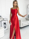 numoco Langes Kleid aus Satin mit Rückenausschnitt - rot Numoco PERLA