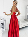numoco Langes Kleid aus Satin mit Rückenausschnitt - rot Numoco PERLA