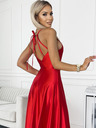 numoco Langes Kleid aus Satin mit Rückenausschnitt - rot Numoco PERLA