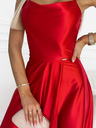 numoco Langes Kleid aus Satin mit Rückenausschnitt - rot Numoco PERLA