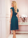 numoco Plissee-Kleid mit Ausschnitt und Rüschen - grün Numoco POLINA