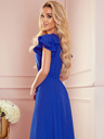 numoco Langes Kleid mit Dekolleté und Rüschen - blau Numoco LIDIA