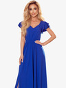numoco Langes Kleid mit Dekolleté und Rüschen - blau Numoco LIDIA