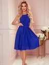 numoco Chiffonkleid mit Schleife - blau Numoco ALIZEE