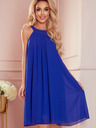 numoco Chiffonkleid mit Schleife - blau Numoco ALIZEE