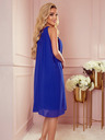 numoco Chiffonkleid mit Schleife - blau Numoco ALIZEE