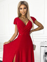 numoco Glitzerndes langes Kleid mit Ausschnitt - rot Numoco CRYSTAL