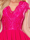 numoco Exklusives Kleid mit Spitze - himbeerfarben Numoco PATRICIA