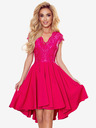 numoco Exklusives Kleid mit Spitze - himbeerfarben Numoco PATRICIA
