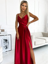 numoco Elegantes trägerloses Maxikleid aus Satin - Rot Numoco CHIARA