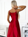 numoco Elegantes trägerloses Maxikleid aus Satin - Rot Numoco CHIARA