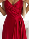 numoco Elegantes trägerloses Maxikleid aus Satin - Rot Numoco CHIARA