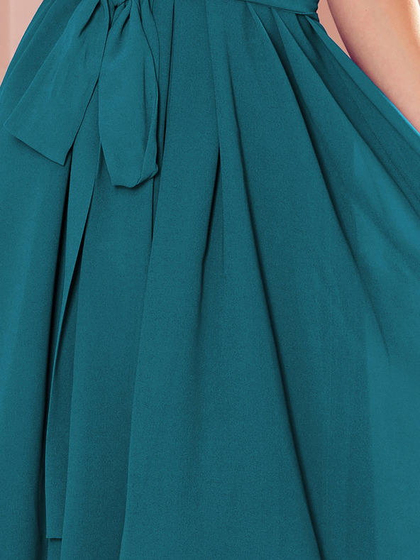 numoco Chiffonkleid mit Schleife - meerfarben Numoco ALIZEE