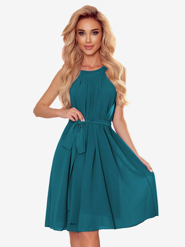 numoco Chiffonkleid mit Schleife - meerfarben Numoco ALIZEE