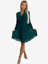 numoco Plissiertes Chiffonkleid mit Ausschnitt - grün Numoco ISABELLE