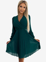 numoco Plissiertes Chiffonkleid mit Ausschnitt - grün Numoco ISABELLE