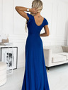 numoco Glitzerndes langes Kleid mit Ausschnitt - blau Numoco CRYSTAL
